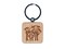 Mariachi Band Mexican Musical Group Engraved Wood Square Keychain Tag Charm